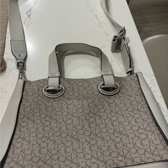 Calvin Klein Gray Monogram Shoulder Bag - Picture 2 of 4